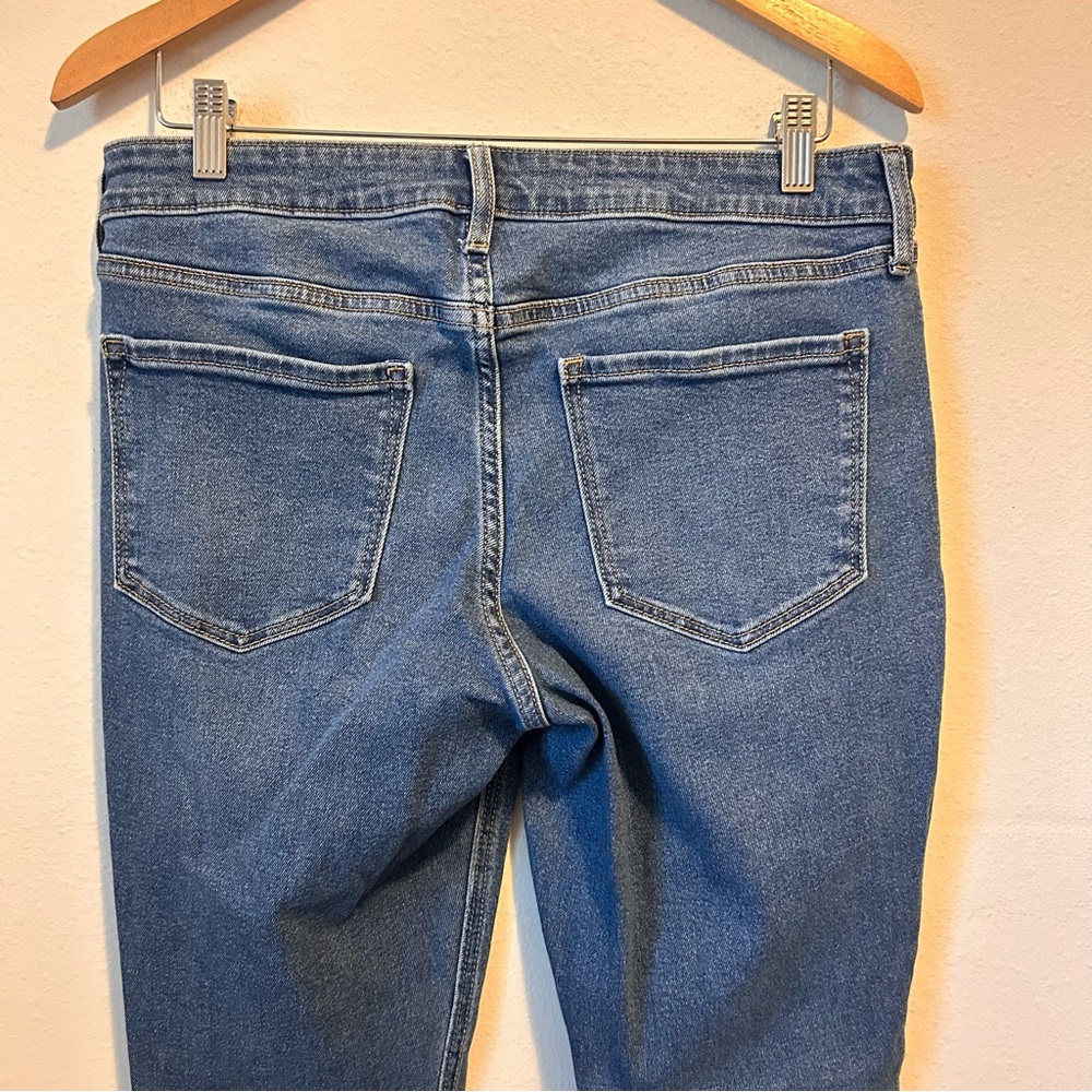 Old Navy 12 Women’s Mid Rise Rockstar Supper Skinny Dark Wash Denim Jean - Picture 4 of 7